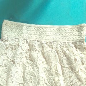 Ivory lace skirt